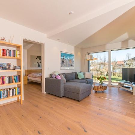 Helle Wohnung Mit Bergblick & Eigener Terrasse Bad Tölz Kültér fotó