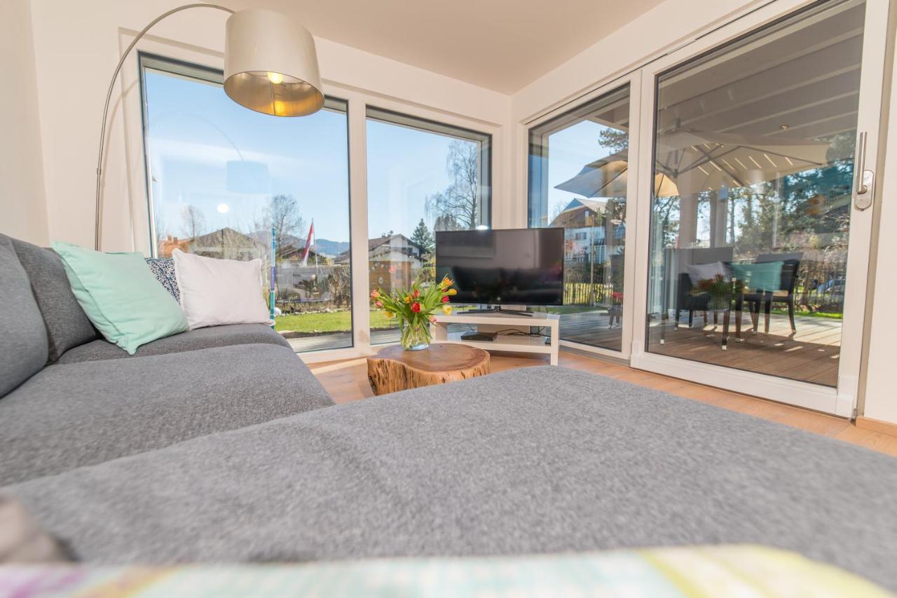 Helle Wohnung Mit Bergblick & Eigener Terrasse Bad Tölz Kültér fotó