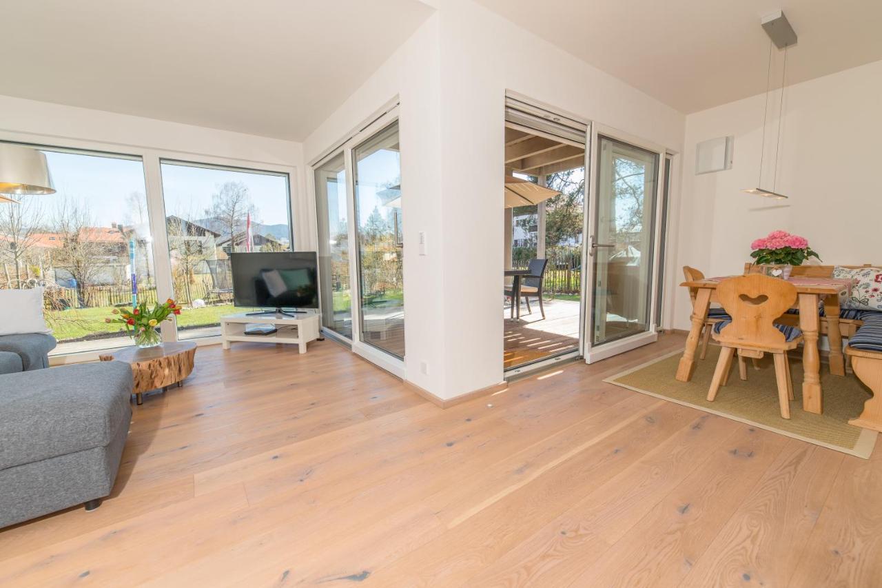 Helle Wohnung Mit Bergblick & Eigener Terrasse Bad Tölz Kültér fotó