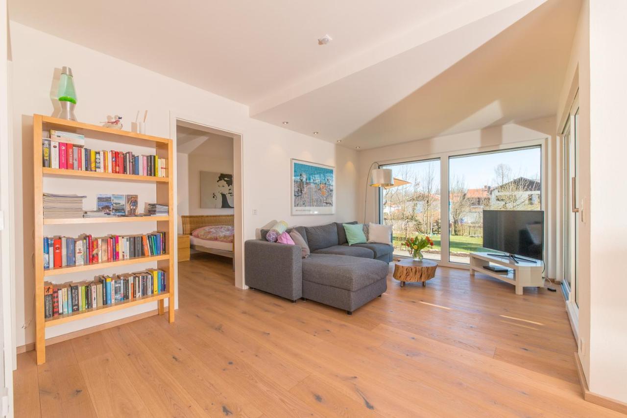 Helle Wohnung Mit Bergblick & Eigener Terrasse Bad Tölz Kültér fotó