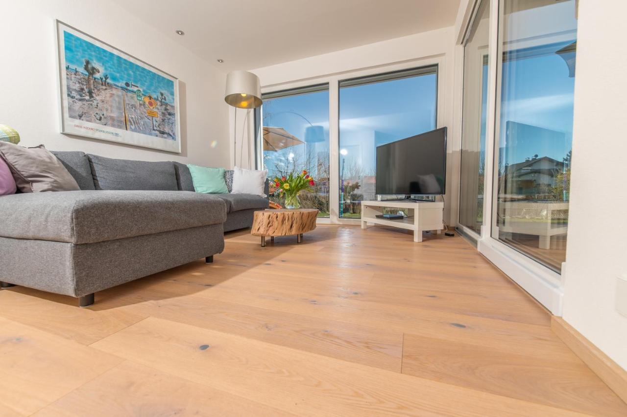Helle Wohnung Mit Bergblick & Eigener Terrasse Bad Tölz Kültér fotó