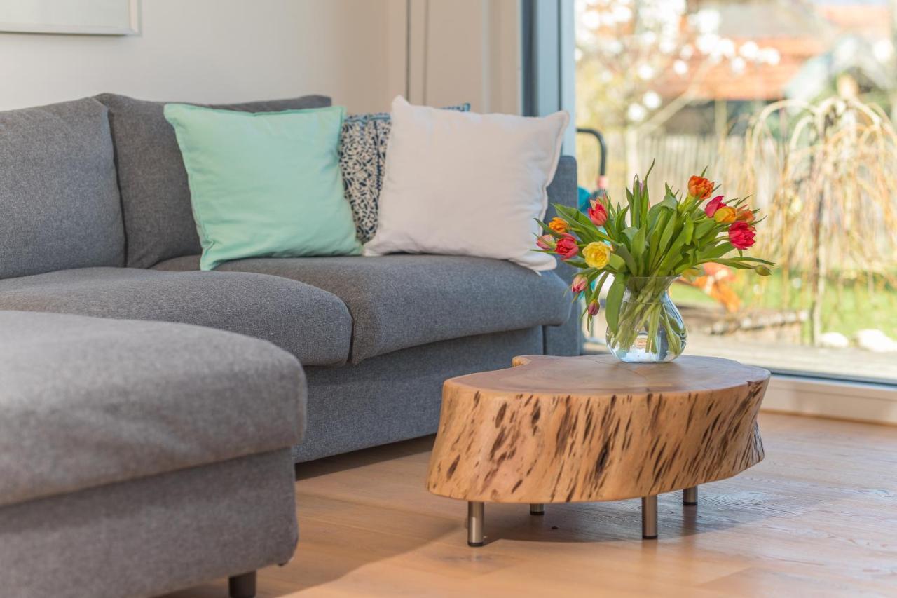 Helle Wohnung Mit Bergblick & Eigener Terrasse Bad Tölz Kültér fotó