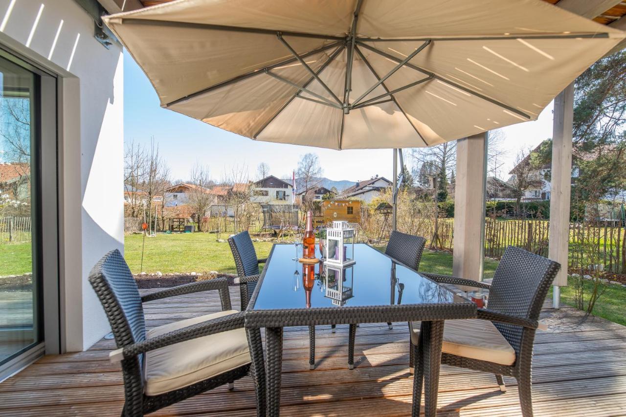 Helle Wohnung Mit Bergblick & Eigener Terrasse Bad Tölz Kültér fotó