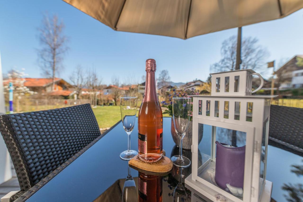 Helle Wohnung Mit Bergblick & Eigener Terrasse Bad Tölz Kültér fotó