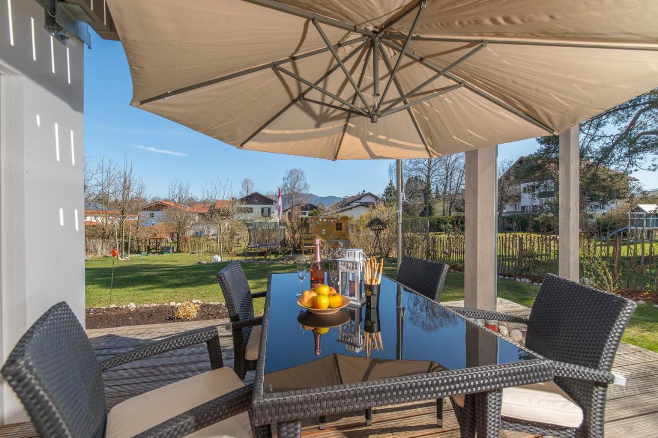 Helle Wohnung Mit Bergblick & Eigener Terrasse Bad Tölz Kültér fotó