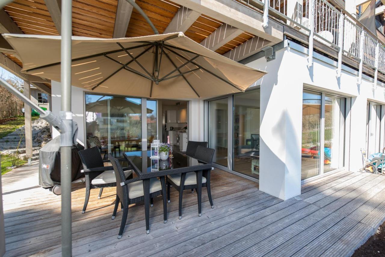 Helle Wohnung Mit Bergblick & Eigener Terrasse Bad Tölz Kültér fotó